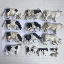 NP470 Bundle of Britains vintage farm toy animals - herd of cows and calves