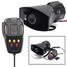 100W 12V 7 Sound Loud Car Alarm Police Fire Horn Siren PA Speaker MIC System