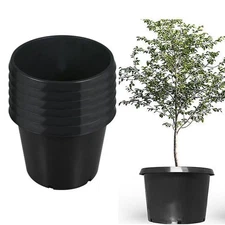 20/25 Gallon Black Plastic Plant Nursery Pot Container Seed Grow Flower Garden