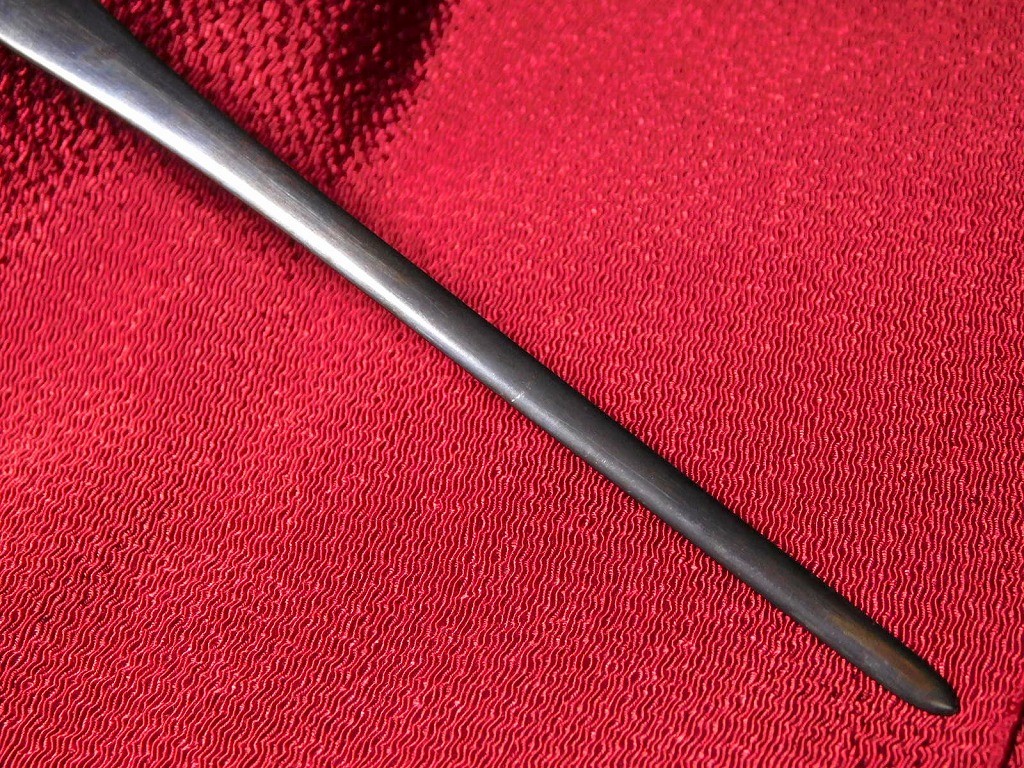 Kyo-Kinko School Camellia Design 笄 Kogai Edo original tsuba antique