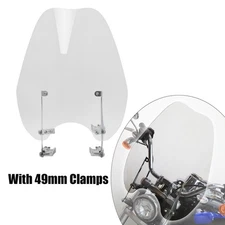Windshield Windscreen & 49mm Clamps Fit For Harley Street Bob FXBB 2018-2022 21