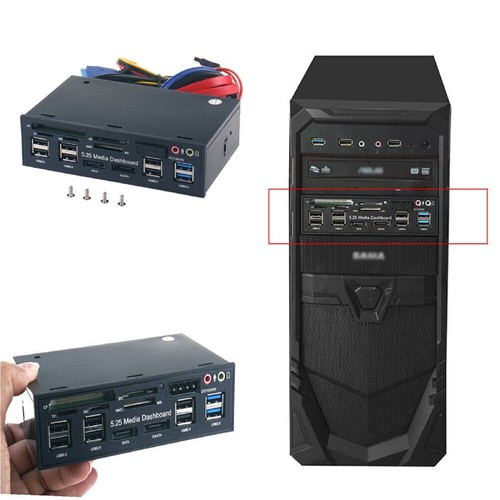 ABS Computer Desktop Optical Drive Multi-Function Panel Dashboard With Screws a - Zdjęcie 14 z 18