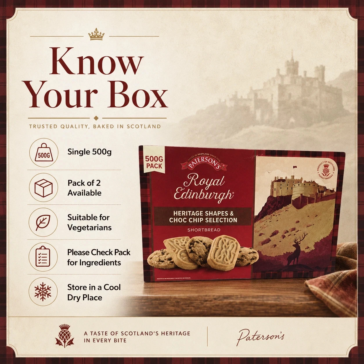 Royal Edinburgh Shortbread and Choc Chip Biscuits