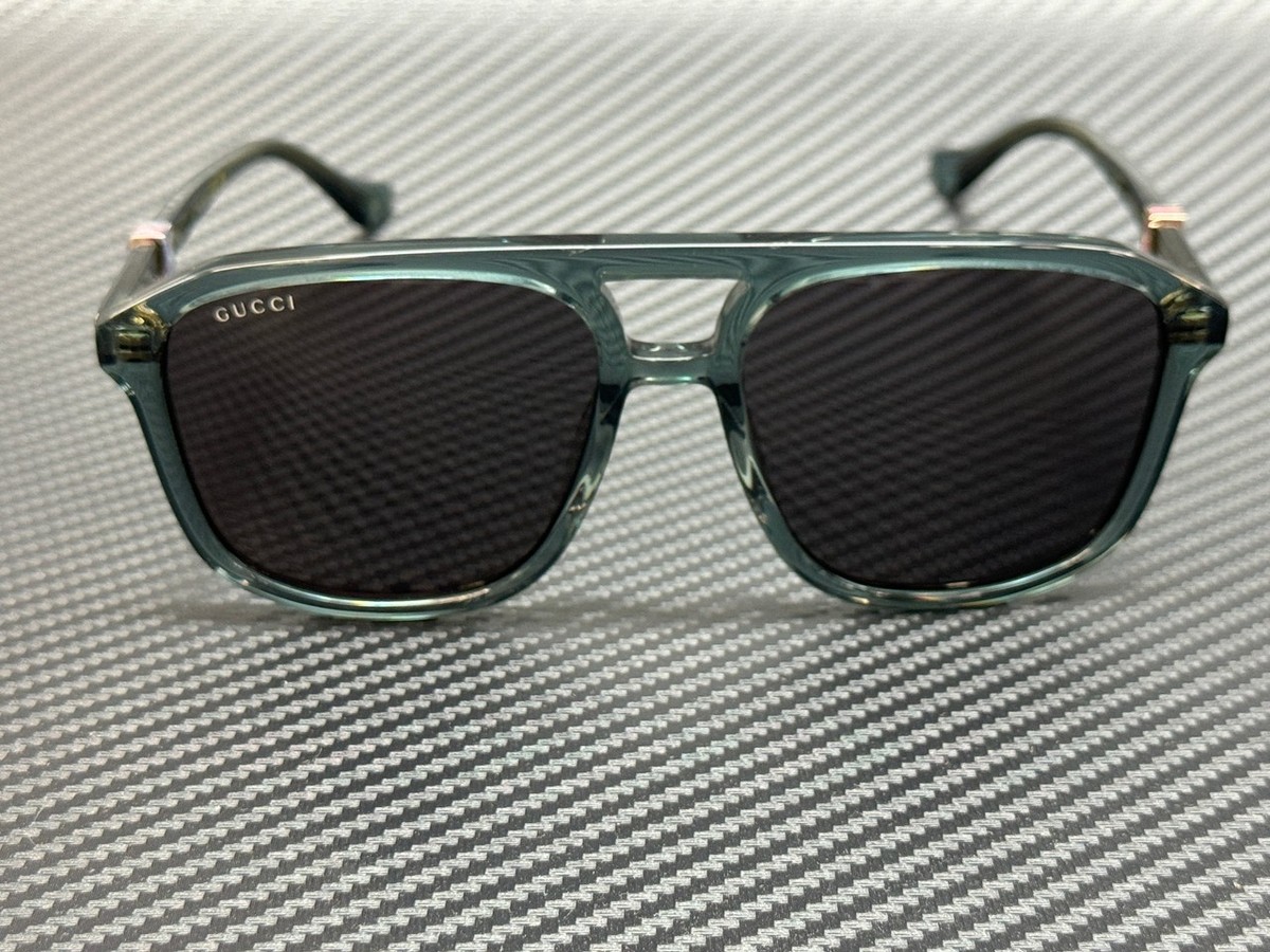 GUCCI GG1494S 003 Blue Grey Unisex 57 mm Large Sunglasses | eBay