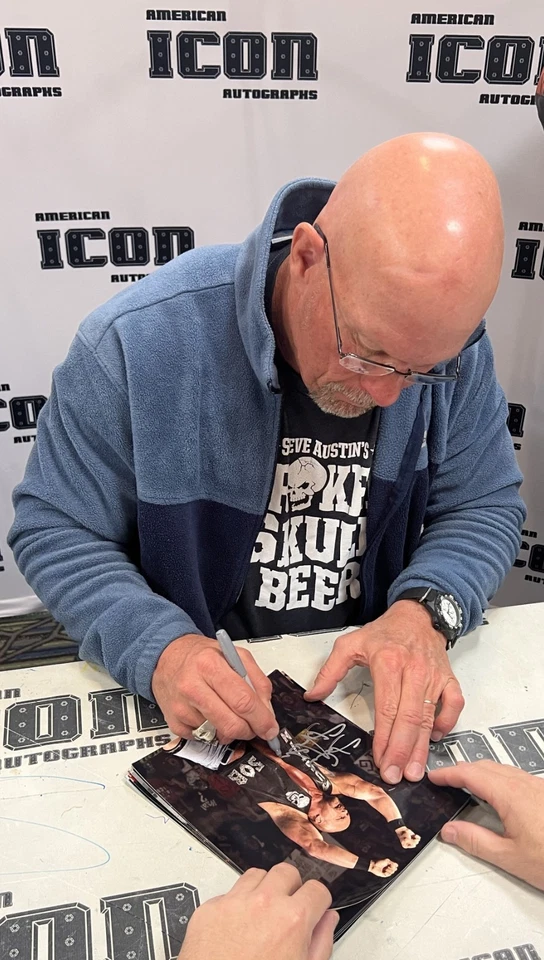 Foto assinada por Stone Cold Steve Austin 8x10 BAS CERTIFICADO DE AUTENTICIDADE WWE 3:16 Legend Picture autografada B - Imagem 3 de 4
