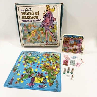 Vintage Barbie World Of Fashion Playing Board Game 3-D Molded 1967 Mattel