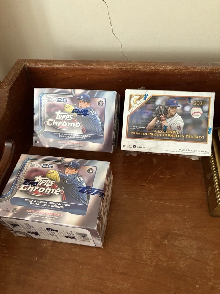 Factory Sealed, Never Opened. 2025 Topps Chrome. 2021 Topps Gallery. Set of 3. - Image 3 of 4