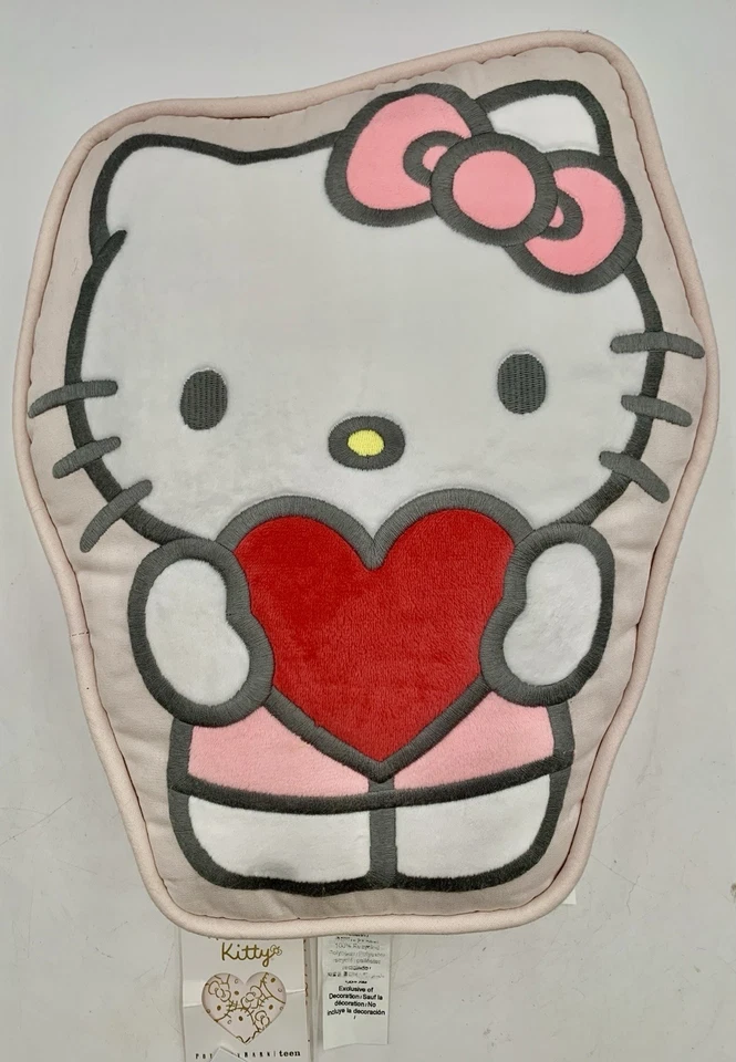 NUEVO Almohada Decorativa Corazón Hello Kitty Pottery Barn Teens, Amor, San Valentín Foto 2 de 4