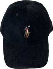 Polo Ralph Lauren Corduroy  Cap Black New With Tags