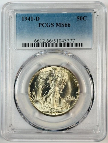 1941 D Walking Liberty Half Dollar PCGS MS-66