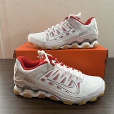 Nike Reax 8 TR Mesh White Red 621716-103 Men's Size 7