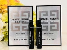 2 Givenchy Gentleman SOCIETY Eau De Parfum Perfume Sample Spray NEW  FRESH