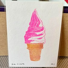 Ana Inciardi Vending Machine Mini Prints Ice Cream HOT PINK