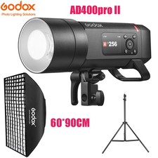 GODOX AD400Pro II 2.4G TTL 1/8000 400Ws Outdoor Flash 60 90cm Grid Softbox Stand