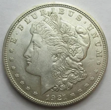 1921-D Silver Morgan Dollar -ABT UNC- (#109Q)