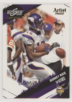2009 Score Inscriptions Artist Proof 23/32 Sidney Rice #168 fm0