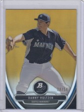 2013 Danny Hultzen Bowman Platinum ROOKIE GOLD REFRACTOR /50 - #17 Mariners RC