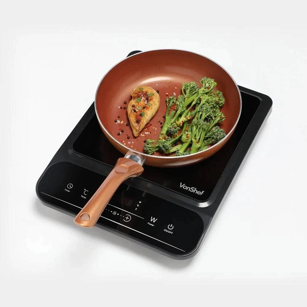 Single Induction Hob 2000W – VonShef Portable Induction Cooker 60-240°C - Black
Opens in a new windo