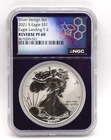2021-S American Silver Eagle Landing T-2 Reverse PF 69 NGC Design Set Trader Bee