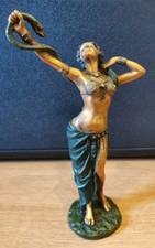 Franz Bergman BRONZE STAMPED CURVACEOUS NAKED Lady Hot Butt Breasts Snake WOMAN