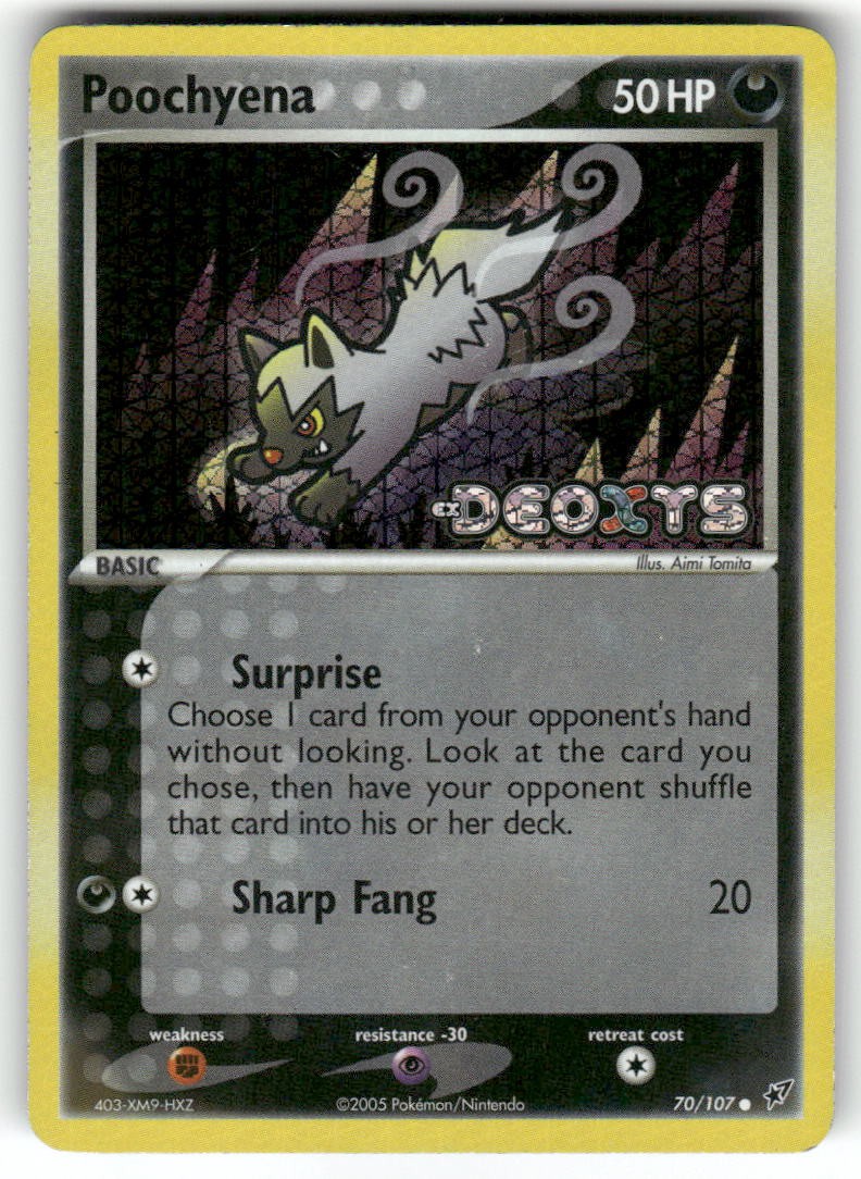 POOCHYENA - 70/107 - Moderately Played - Deoxys - REVERSE HOLO Common - Pokemon