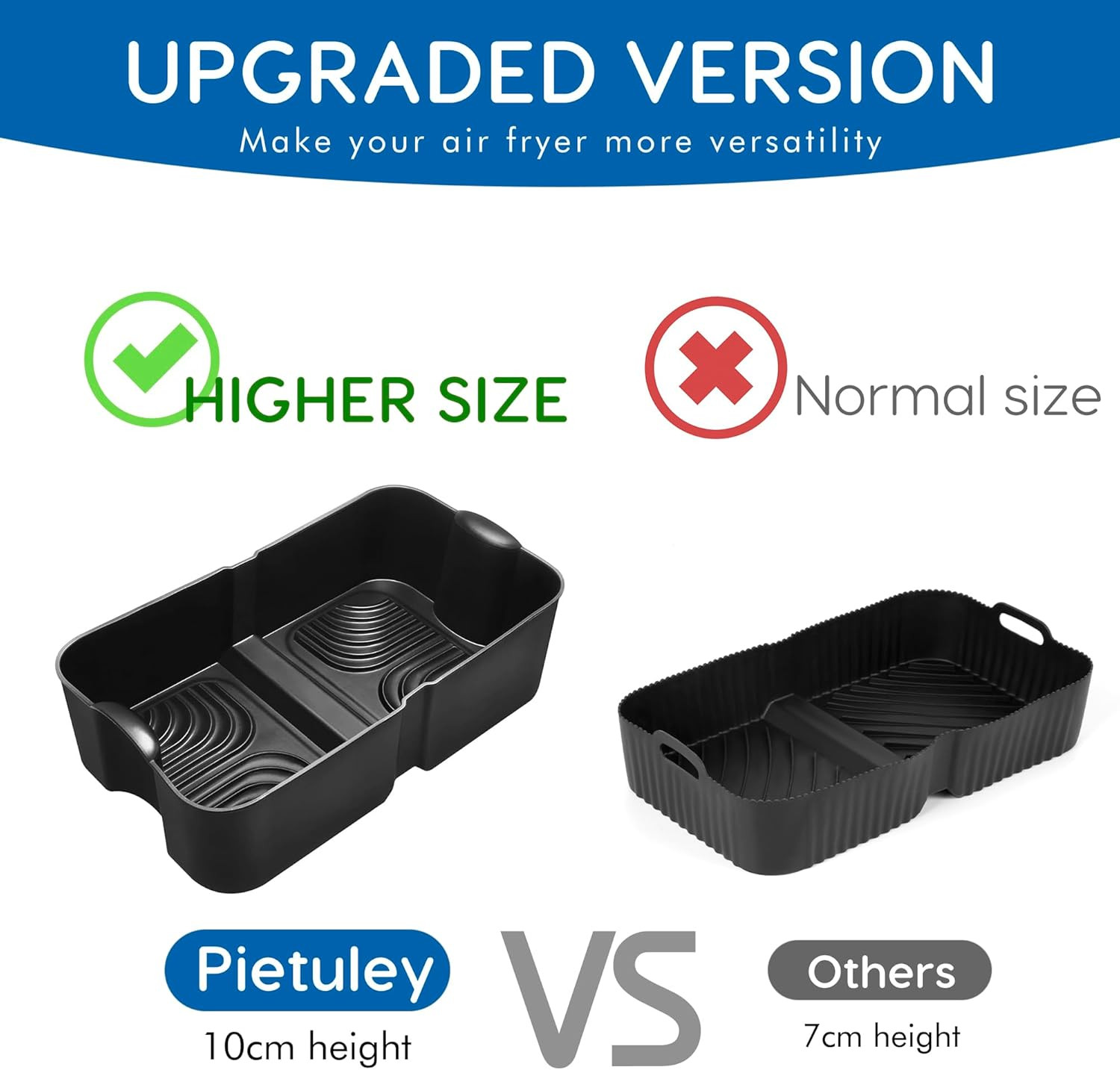 Moule silicone Air Fryer accessoire compatible Ninja AF500EU rectangulaire réutilisable - 2