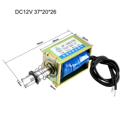 DC 12V 15N 10mm Push Pull Genre Open Frame Linear Motion Solenoid Electromagnet