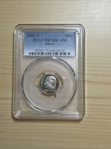 2002-S 10c SILVER PCGS PR70DCAM ROOSEVELT DIME PROOF DEEP CAMEO PR 70 DC