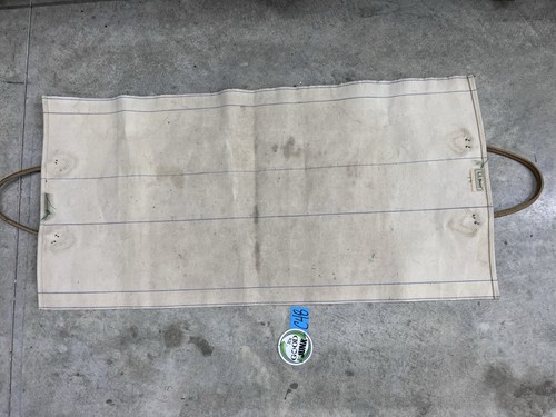 Vintage LL Bean Tan Canvas Firewood Wood Log Carrier Carry Tote Crinckle Tag