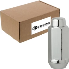 Chrome 9/16-18 Lug Nuts Closed End XXL Bulge; 22mm Hex; 2.35" Tall; Box of 50