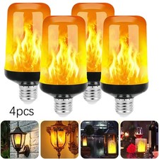 Led Flame Light Bulb 2/4 Pack E26 Flickering Light Bulbs 4 Modes Flickering SH