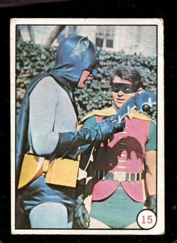 1966 Topps Batman Bat Laffs #15 Batman and Robin — Raw