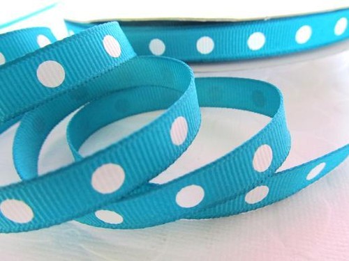 50 yards Single Polka Dot 3/8" Grosgrain Ribbon/FREE Ship USA Seller R134-Roll - Picture 11 of 20