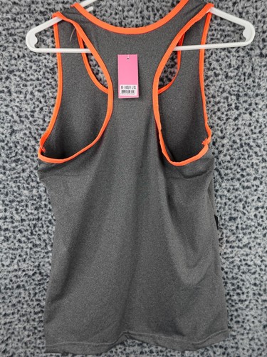LEGGINGS PARK Active Yoga Work-Out Sport Sleeveless Grey Top with Racerback - Picture 8 of 10