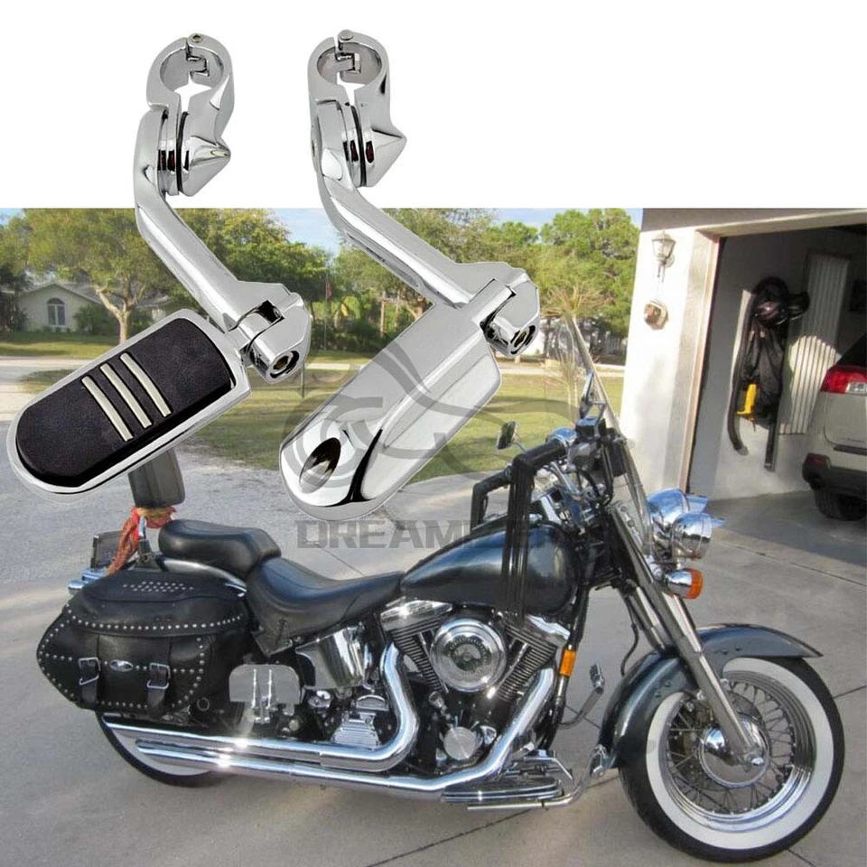 Clavijas largas de carretera para motocicleta Harley Sportster Softail Electra Glide Foto 2 de 4