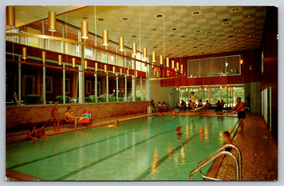 Uphoffs Restaurant Motel Lake Delton Wisconsin Dells Swimming Pool Postcard