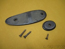 Vintage Shotgun Buttplate And Grip Cap With Screws