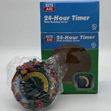 Rite Aid 24 Hour Timer Removable Holiday Cover Vintage Christmas Indoor Lighting