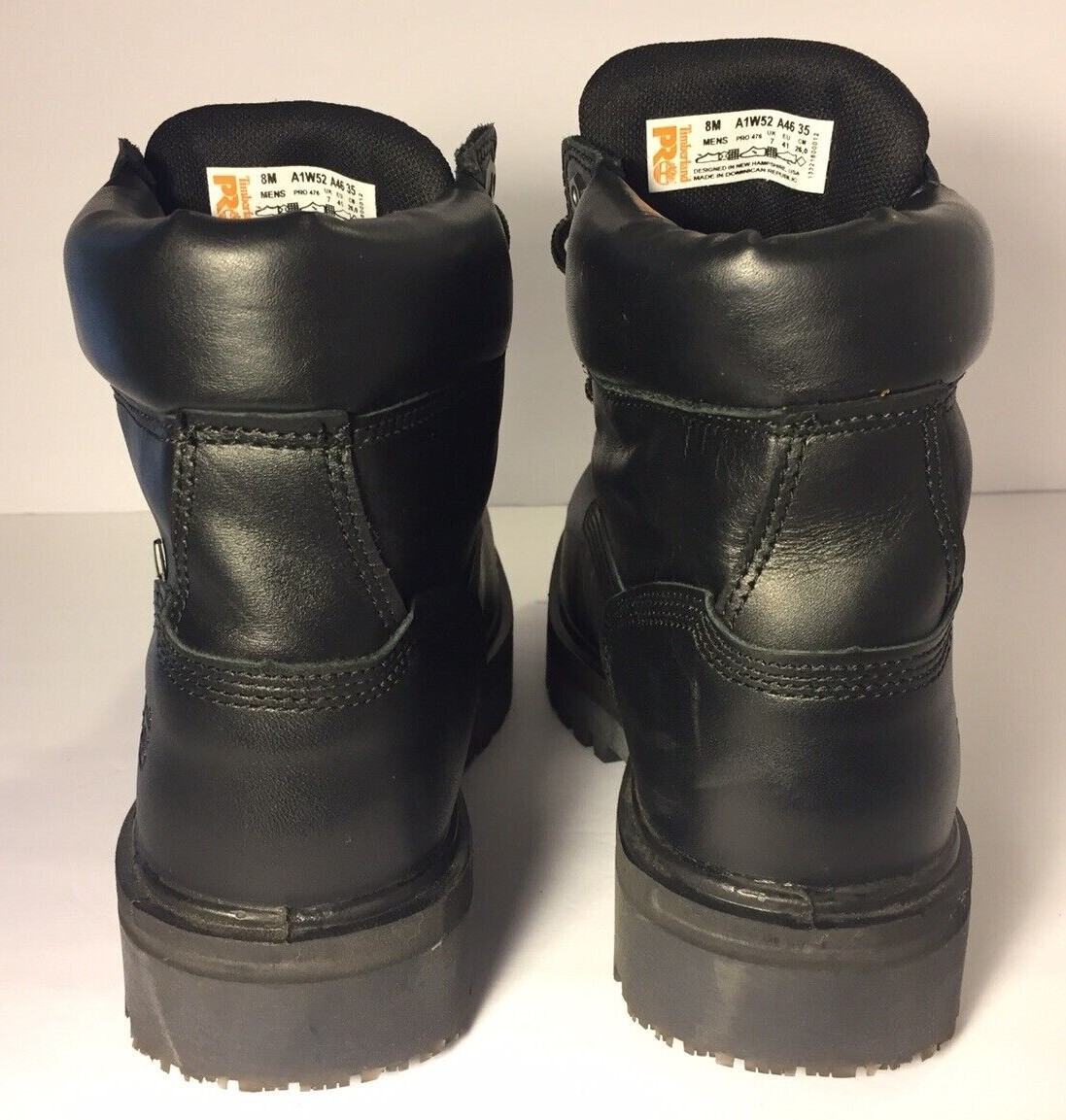 Timberland Pro Steel Toe Work Boots Black Men Sz 8M A1W52 Lace Up