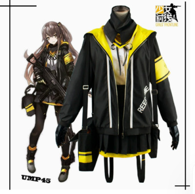 Girls Frontline UMP45 Halloween Cosplay Costume Uniform Suit Full Set Suit Wig