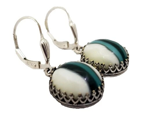 Glass Brass Handcrafted Earrings