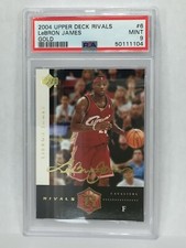 2004 Upper Deck Rivals #6 LeBron James Gold SIGNATURE PSA 9 LAKER HEAT HOF CAVS