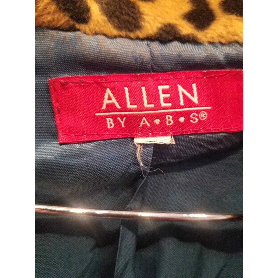 Chaqueta Allen Y2K Estampado Animal Leopardo Acogedora Terciopelo Otoño Marrón Negra Talla Grande 22W Foto 3 de 4