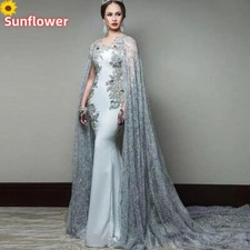 Elegant Celebrity Dresses Mermaid Appliques Lace Beaded Long Party Evening Gowns