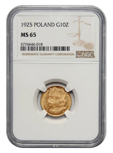 Poland, 10 Złotych, 1925, Bolesław Chrobry, NGC MS 65