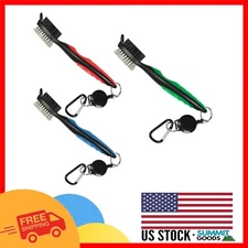 Lightweight Aluminum Golf Club Cleaner with Brush and Groove Spike Attachment