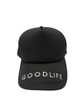 Good Life Trucker Hat SnapBack Adjustable One Size Fits All Men s Black Cap EUC