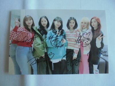 Apink A Pink NEW Korean Pop All Member Signed Group 4x6