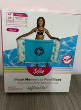 Justice Mesh Hammock Pool Float, Converts to Chair, Drifter, or Hammock NEW