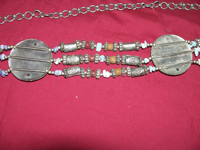 Old Hippy Belt Concho Bead Trinket‎ Gypsy Indian Women’s Vintage Western Mod Old Hippy Belt Concho Bead Trinket Gypsy Indian Women main image 4